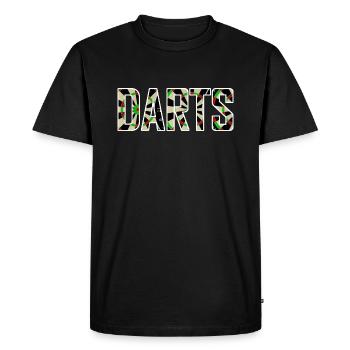 Dart - Männer Premium Bio T-Shirt - Schwarz - Vorne - Nico (187cm)