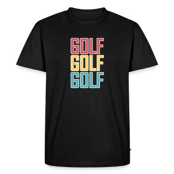Golf Golf Golf - Men's Premium Organic T-Shirt - black - Front - Nico (187cm)