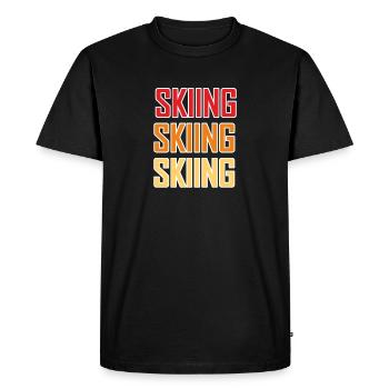 Ski Ski Ski - T-shirt Premium bio Homme - noir - Devant - Nico (187cm)
