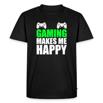 Gaming - T-shirt Premium bio Homme - noir - Devant - Nico (187cm)