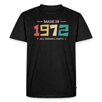 Légendaire Depuis 1972 Original 1972 - T-shirt Premium bio Homme - noir - Devant - Nico (187cm)