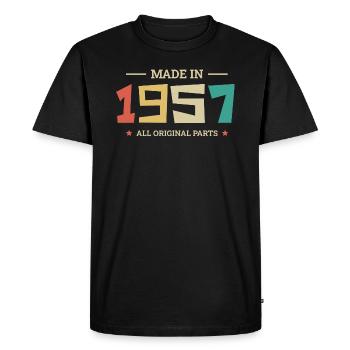 Légendaire Depuis 1957 Original 1957 - T-shirt Premium bio Homme - noir - Devant - Nico (187cm)