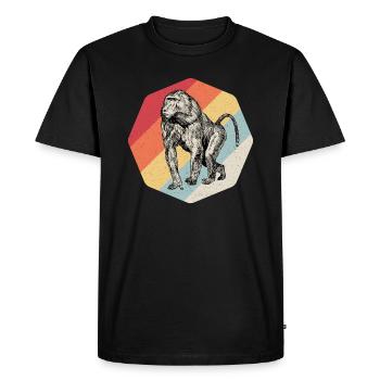 Baboon monkey gorilla gift - Men's Premium Organic T-Shirt - black - Front - Nico (187cm)