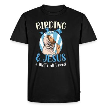 Birding Spruch für einen Ornithologen - T-shirt Premium bio Homme - noir - Devant - Nico (187cm)