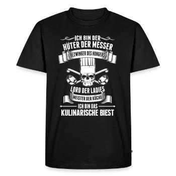Kulinarisches Biest Koch - Männer Premium Bio T-Shirt - Schwarz - Vorne - Nico (187cm)