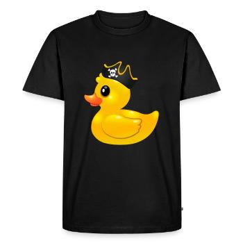 Rubber Duck Pirate - Rubber duck pirate - Men's Premium Organic T-Shirt - black - Front - Nico (187cm)