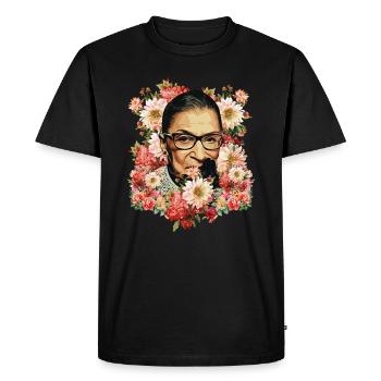 Ruth Bader Ginsburg Fleur notoire - T-shirt Premium bio Homme - noir - Devant - Nico (187cm)