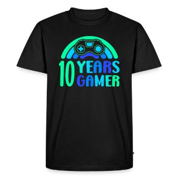 10th Birthday Boy 10 ans Controller Gaming - T-shirt Premium bio Homme - noir - Devant - Nico (187cm)