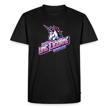 Je suis une licorne en colère - T-shirt Premium bio Homme - noir - Devant - Nico (187cm)