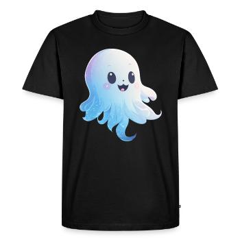 Laughing Kawaii Specter: Sweet - Men's Premium Organic T-Shirt - black - Front - Nico (187cm)