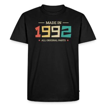 Legendary Since 1992 Original 1992 - Men's Premium Organic T-Shirt - black - Front - Nico (187cm)