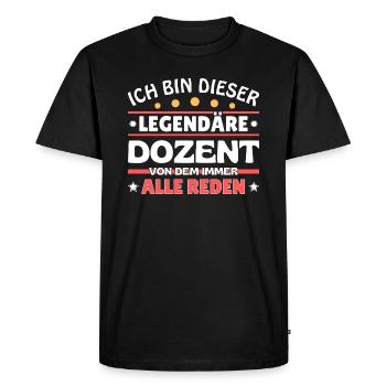 Je suis ce conférencier légendaire - T-shirt Premium bio Homme - noir - Devant - Nico (187cm)