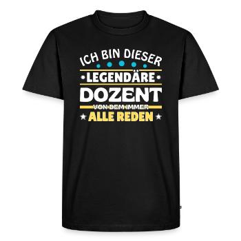 Je suis ce conférencier légendaire - T-shirt Premium bio Homme - noir - Devant - Nico (187cm)