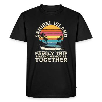 Boissons sur l’île de Sanibel – Vacances en Floride et Sanibel - T-shirt Premium bio Homme - noir - Devant - Nico (187cm)