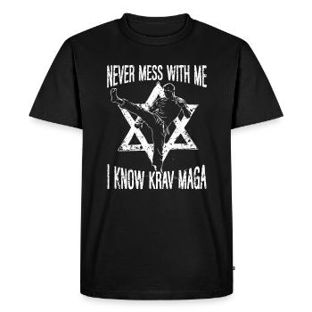 Instructeur de Krav Maga, École d’Arts Martiaux, Krav Maga - T-shirt Premium bio Homme - noir - Devant - Nico (187cm)