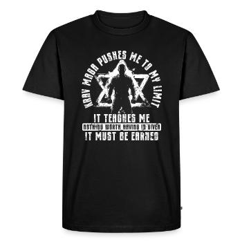 Combattant d’arts martiaux Self Défense Krav Maga - T-shirt Premium bio Homme - noir - Devant - Nico (187cm)