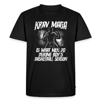 Combattant d’arts martiaux Self Défense Krav Maga - T-shirt Premium bio Homme - noir - Devant - Nico (187cm)