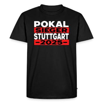 Stuttgart Cup Winners 2025 Football Fever - Men's Premium Organic T-Shirt - black - Front - Nico (187cm)