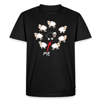 Mouton noir - T-shirt Premium bio Homme - noir - Devant - Nico (187cm)