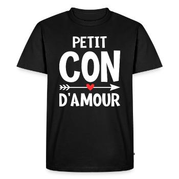Mec Cadeau Homme Drôle Pour Saint Valentin - T-shirt Premium bio Homme - noir - Devant - Nico (187cm)