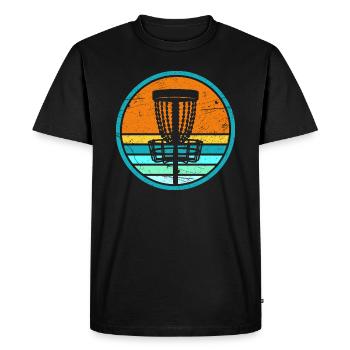 Lecteur de disc golf Disc Golf Disc Golf Player Rétro - T-shirt Premium bio Homme - noir - Devant - Nico (187cm)