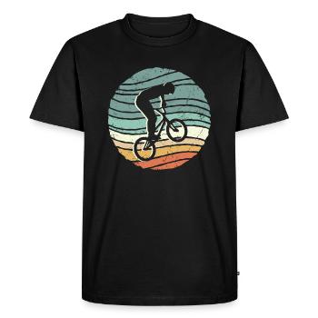 BMX Bike Rider retro vintage Stunt BMX - Men's Premium Organic T-Shirt - black - Front - Nico (187cm)