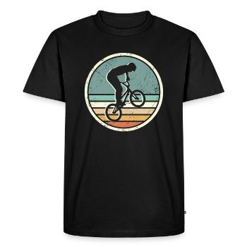 BMX Bike Rider vintage Stunt BMX - Men's Premium Organic T-Shirt - black - Front - Nico (187cm)