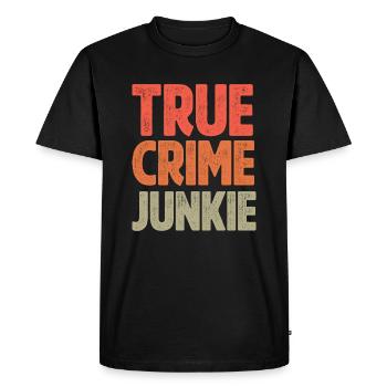Accro au vrai crime - T-shirt Premium bio Homme - noir - Devant - Nico (187cm)