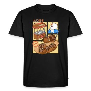 The Best Takoyaki - Men's Premium Organic T-Shirt - black - Front - Nico (187cm)
