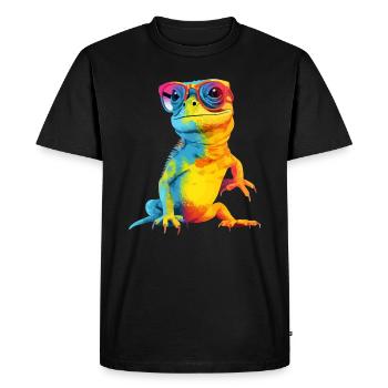 Nak le lézard - T-shirt Premium bio Homme - noir - Devant - Nico (187cm)