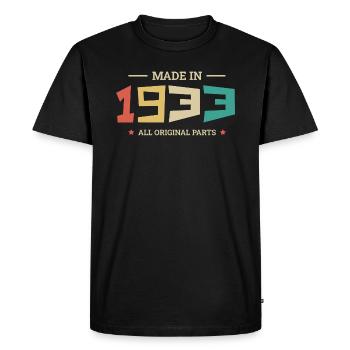 Legendary Since 1933 Original 1933 - Men's Premium Organic T-Shirt - black - Front - Nico (187cm)