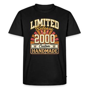 Limité à 2000 drôles de dictons cadeau d’anniversaire - T-shirt Premium bio Homme - noir - Devant - Nico (187cm)