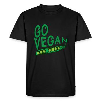 Go vegan - Men's Premium Organic T-Shirt - black - Front - Nico (187cm)