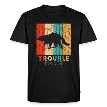 raton laveur - T-shirt Premium bio Homme - noir - Devant - Nico (187cm)