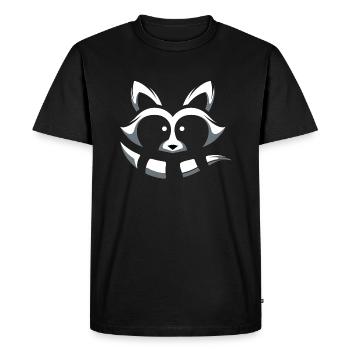 Raton laveur dans le design minimaliste - T-shirt Premium bio Homme - noir - Devant - Nico (187cm)