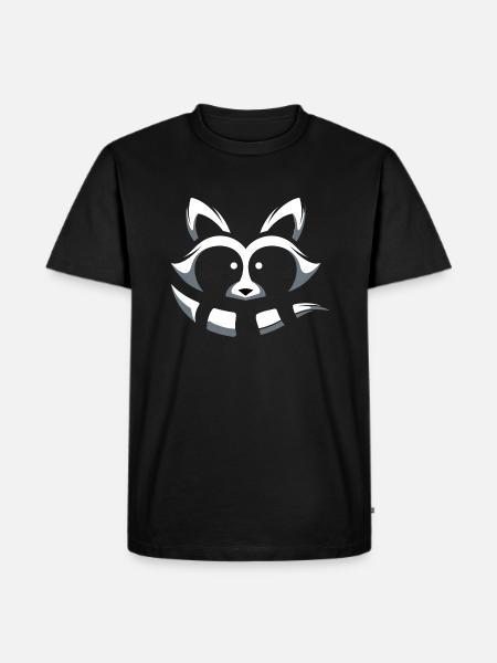 Raccoon in minimalism design - Men's Premium Organic T-Shirt - black