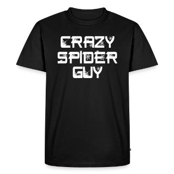 Funny Crazy Spider Guy Pet Spider Owner - Men's Premium Organic T-Shirt - black - Front - Nico (187cm)