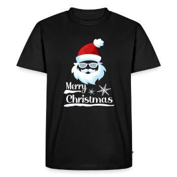 Vœux de Noël du Père Noël - T-shirt Premium bio Homme - noir - Devant - Nico (187cm)