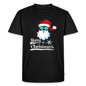 Père Noël Joyeux Noël Père Noël Père Noël - T-shirt Premium bio Homme - noir - Devant - Nico (187cm)