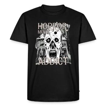 Conception effrayante de fan de films d’horreur - T-shirt Premium bio Homme - noir - Devant - Nico (187cm)
