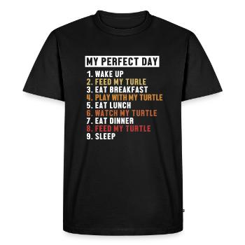 Turtle Perfect Day Aquatic Turtle Turtle - Men's Premium Organic T-Shirt - black - Front - Nico (187cm)