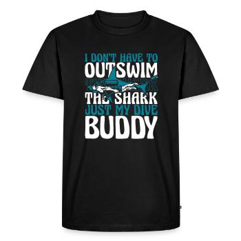 Je n’ai pas à nager plus loin que les lunettes de requin - T-shirt Premium bio Homme - noir - Devant - Nico (187cm)