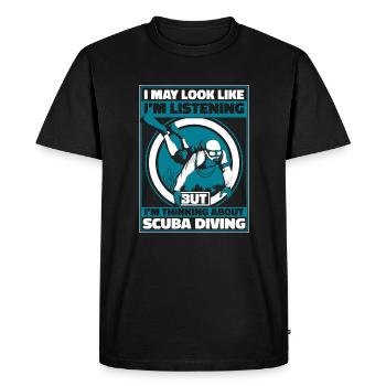 Mais je pense aux lunettes de plongée sous-marine - T-shirt Premium bio Homme - noir - Devant - Nico (187cm)