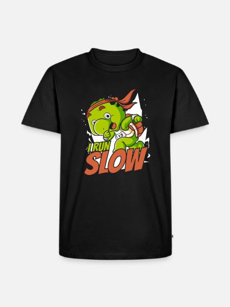 Jeg løber langsom vandskildpadde kæmpe skildpadde skildpadde - Herre Premium økologisk T-shirt - sort