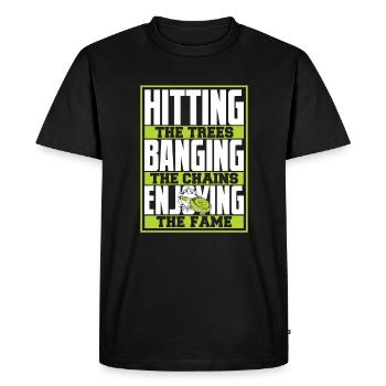 Frapper des arbres en frappant des chaînes jouissant de la gloire - T-shirt Premium bio Homme - noir - Devant - Nico (187cm)