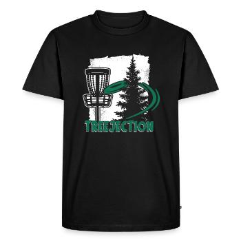Treejection Basket Disc Golfer Frisbee Golf - T-shirt Premium bio Homme - noir - Devant - Nico (187cm)