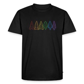 Pointes de flèches LGBT Conseils de chasse arc-en-ciel Pointes de flèches - T-shirt Premium bio Homme - noir - Devant - Nico (187cm)