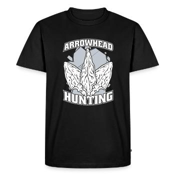 Conseils de chasse à la pointe de flèche Chasseur de pointes de flèches - T-shirt Premium bio Homme - noir - Devant - Nico (187cm)