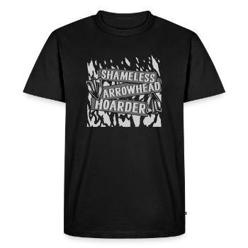 Shameless Arrowhead Hoarder Hunting Tips - Men's Premium Organic T-Shirt - black - Front - Nico (187cm)