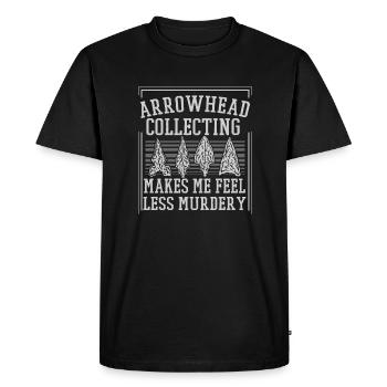 Makes Me Feel Less Murdery Hunting Tips - Men's Premium Organic T-Shirt - black - Front - Nico (187cm)
